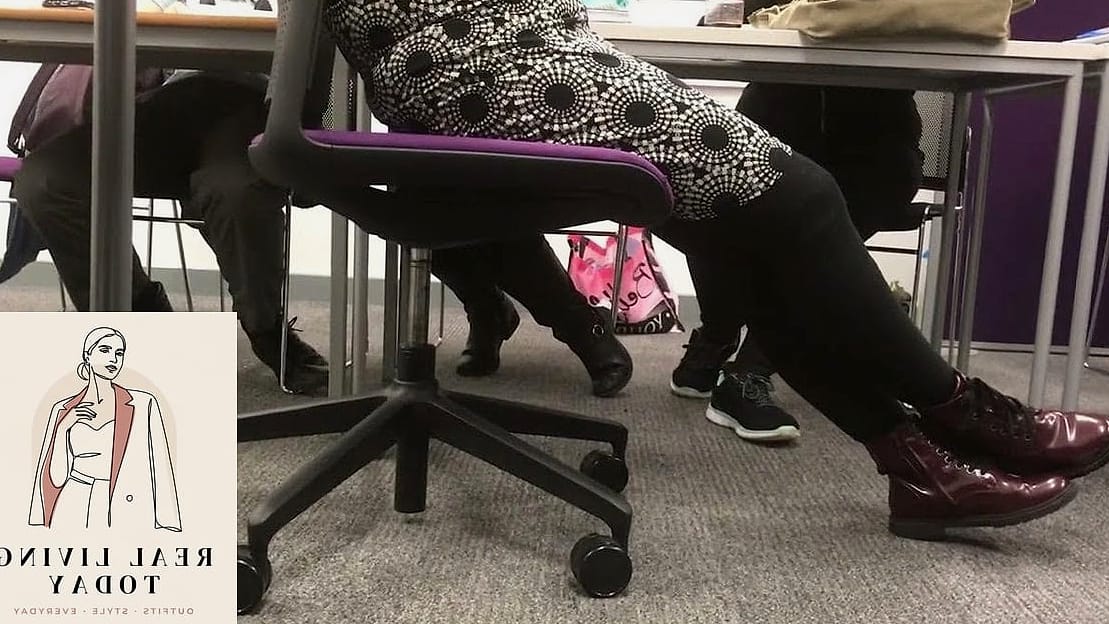 30 Teacher Outfit Ideas That Actually Look Amazing 19 Knee-High Boots With a Sweater Dress