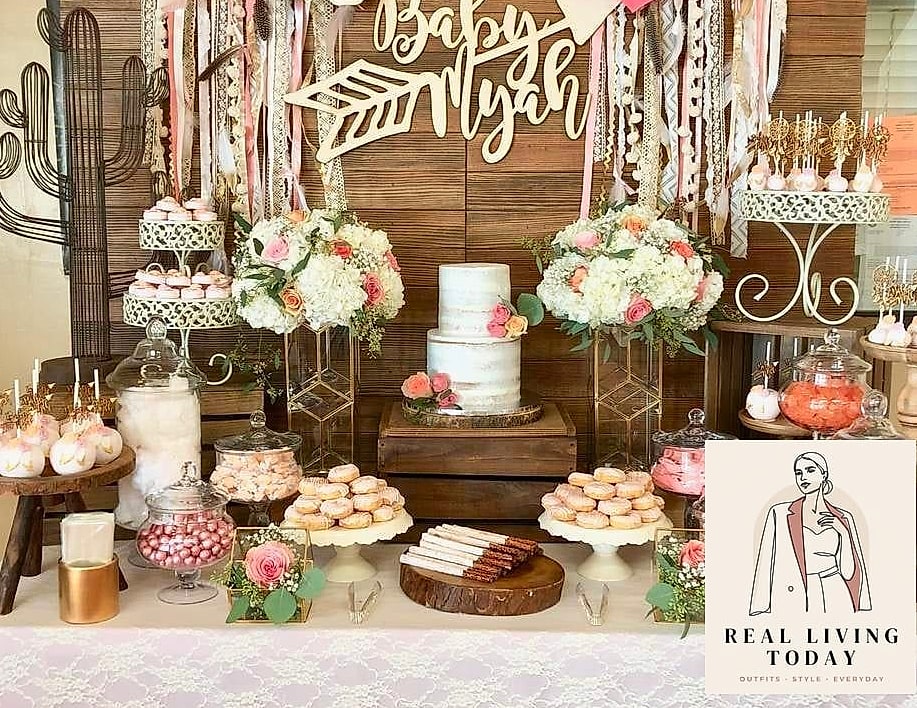 25 Chic Baby Shower Outfits for Guests That Are Totally On-Trend Right Now 21 The Lace Detail Top