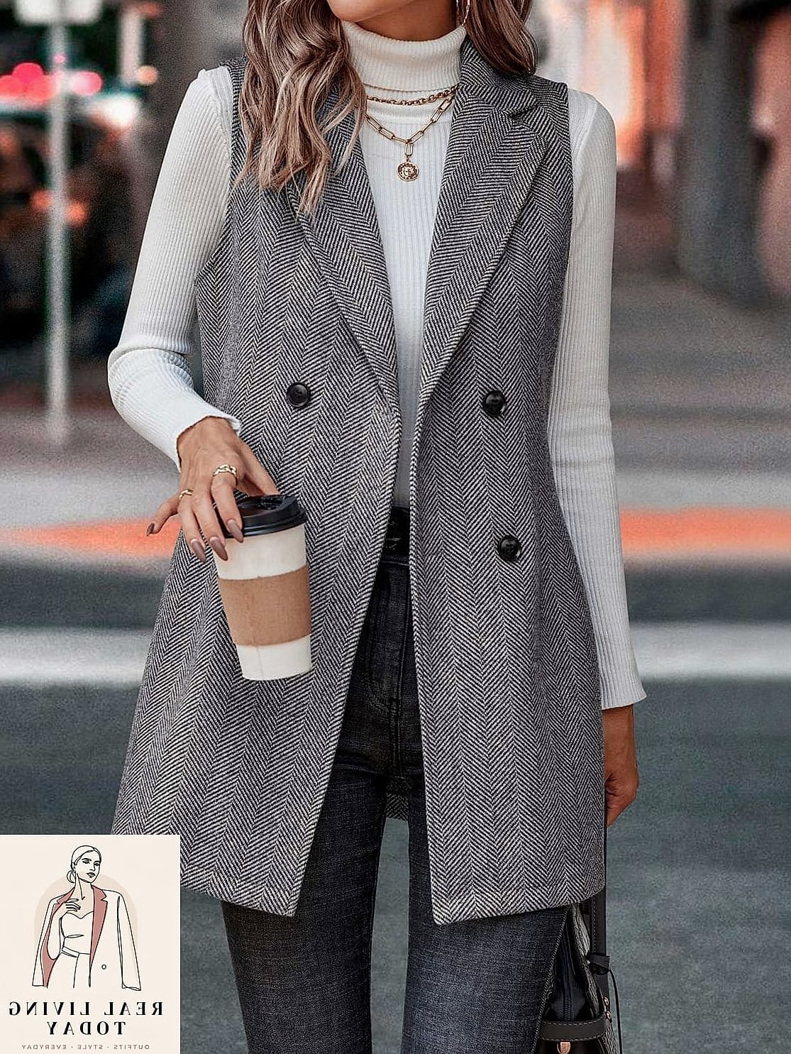 The Layered Blazer and Vest Combo