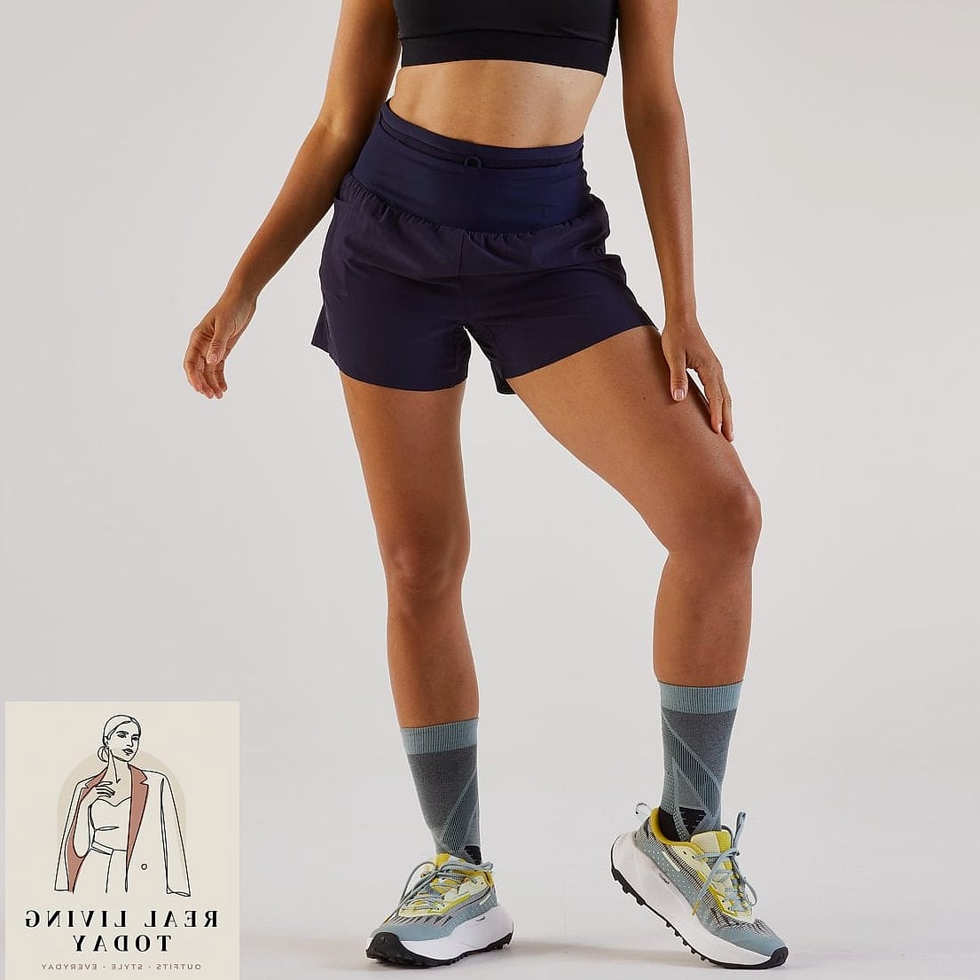 22 Running Shorts Outfits Worth Pinning Immediately 7 Layered Necklaces and a Basic Tank