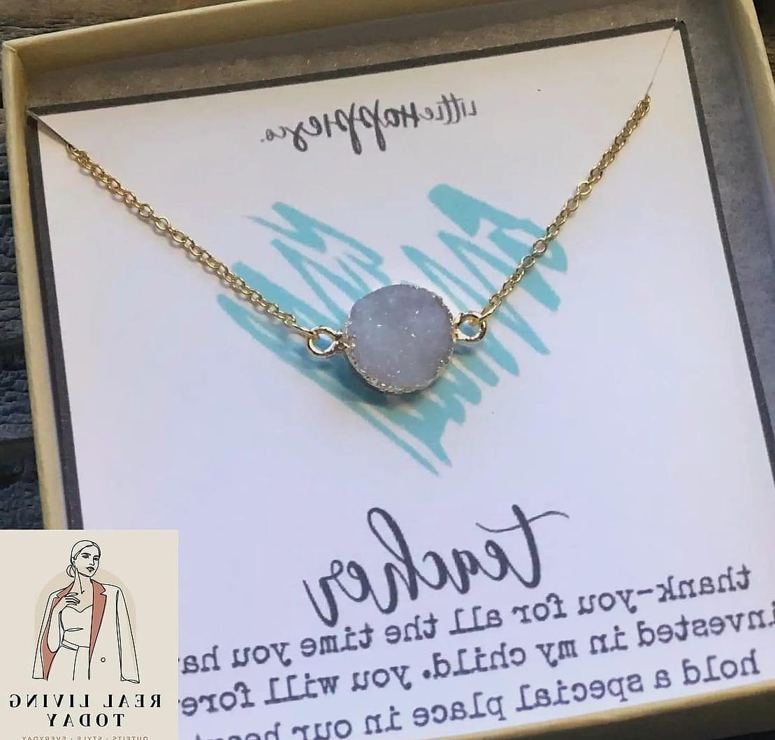 30 Teacher Outfit Ideas That Actually Look Amazing 27 Layered Necklaces With a Simple Base