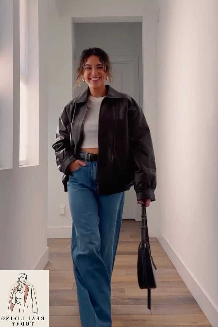 25 Friendsgiving Outfit Ideas That Are Stylish, Cozy and Totally Pinterest-Worthy 22 The Leather Jacket Over a Sundress