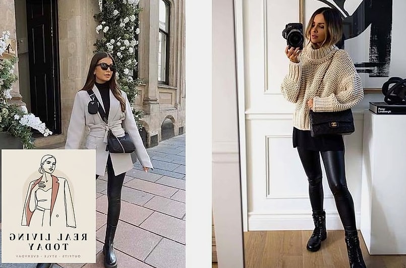 Leather Jacket Over a Bodysuit and Leggings
