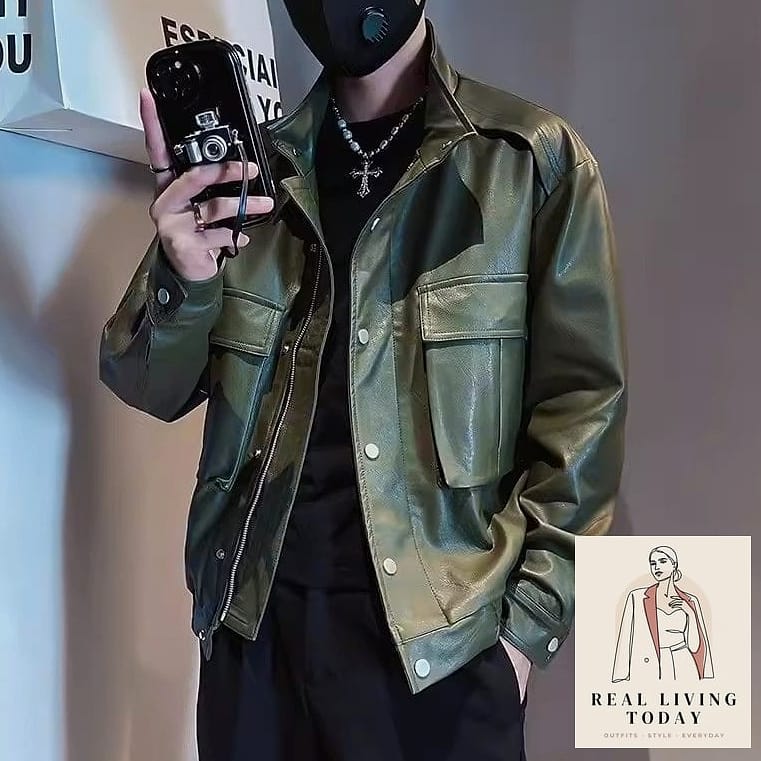 24 Leather Jacket Outfit You'll Want to Wear on Repeat 14 Leather Jacket and Overalls
