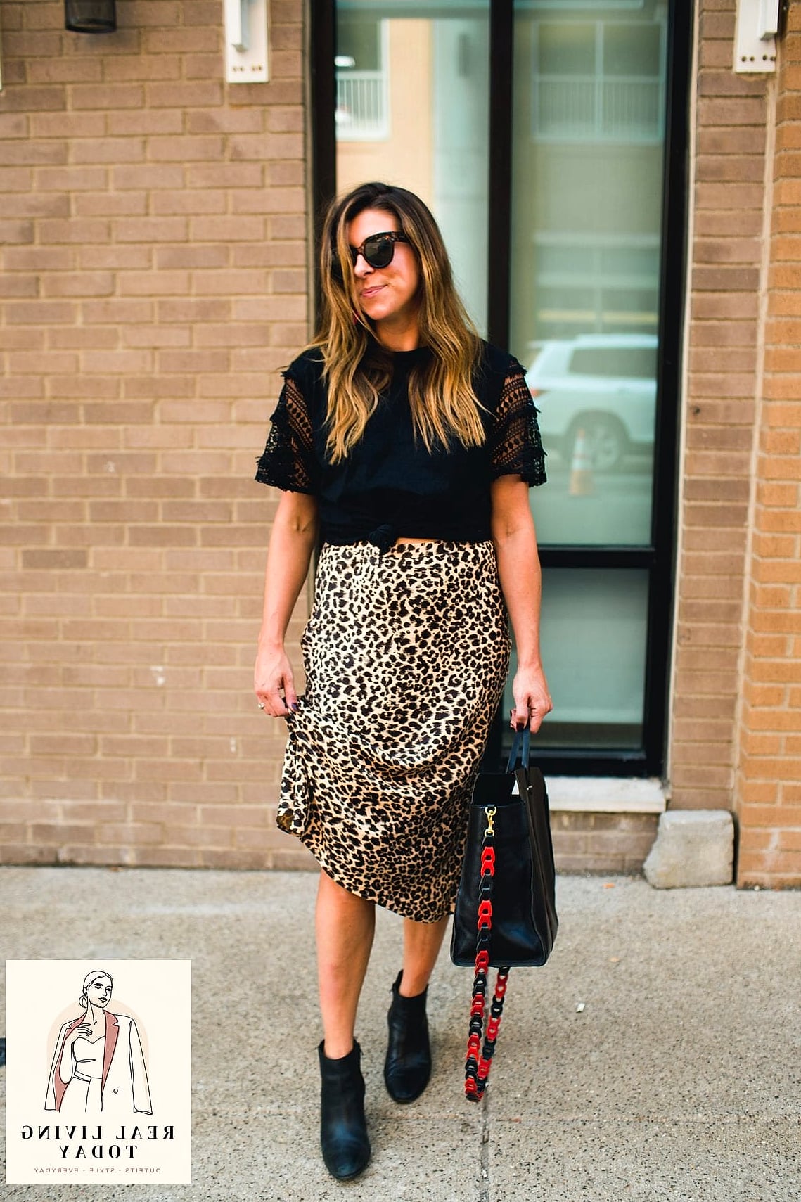 Midi Skirt and Fitted Sweater