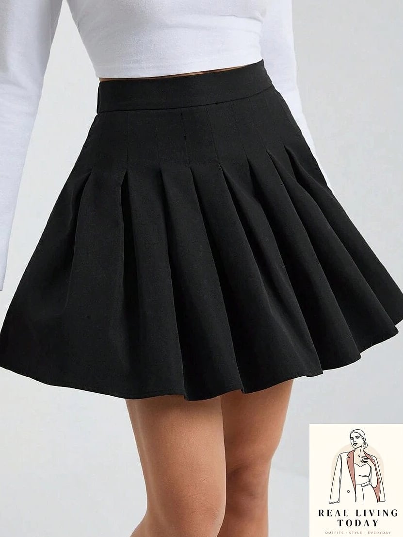 23 Short Skirt Outfits to Copy Right Now 18 Mini Skirt with Tall Socks and Loafers