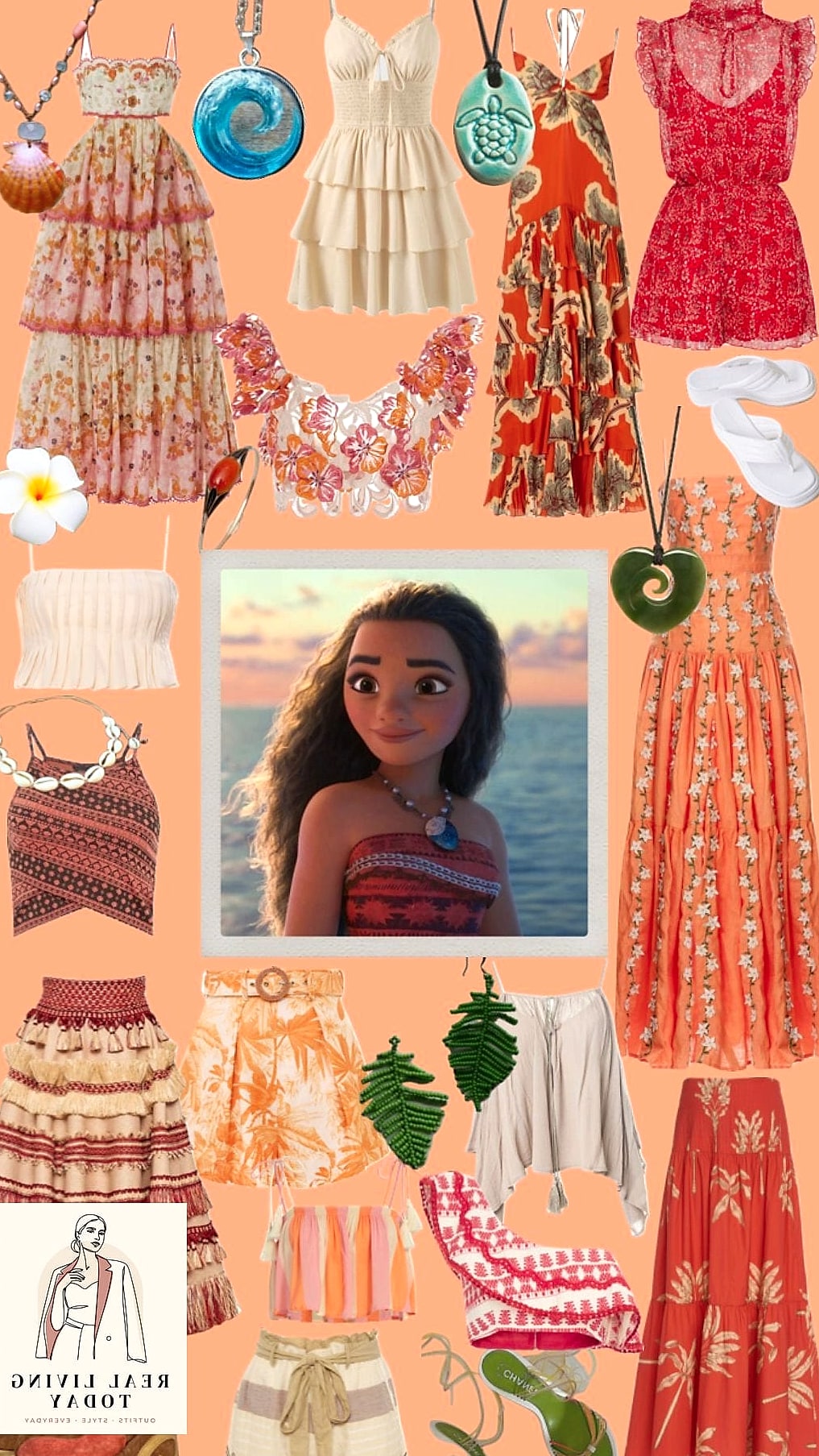 Moana Inspired Earth Tone Wrap Set