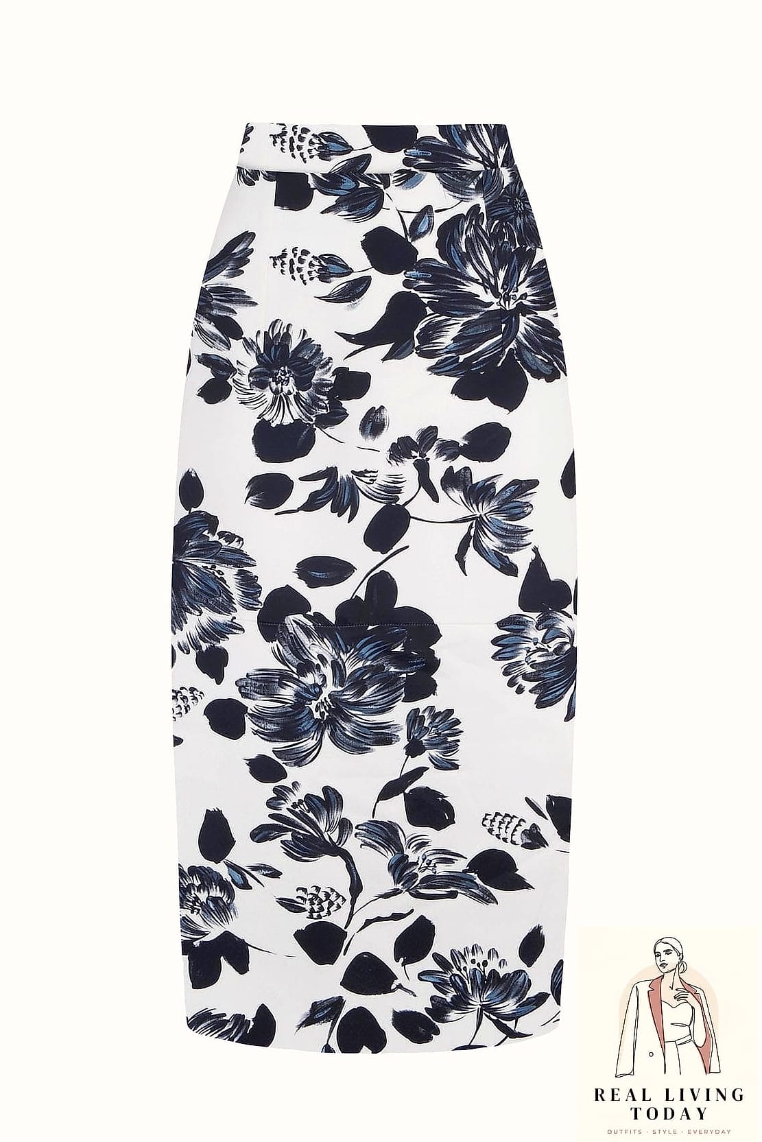 23 Floral Skirt Outfits You'll Want to Wear on Repeat 22 The Monochrome Floral Moment