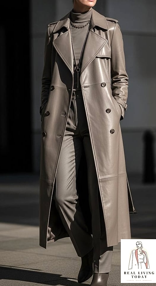22 Trench Coat Outfit Worth Pinning Immediately 14 Monochrome Trench Coat Look