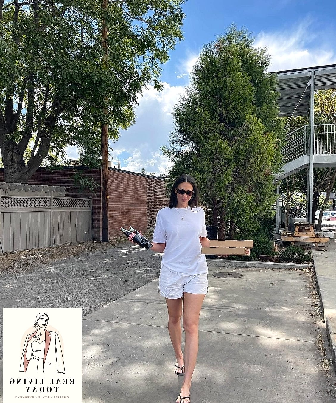 Monochrome White Shorts and Top Set