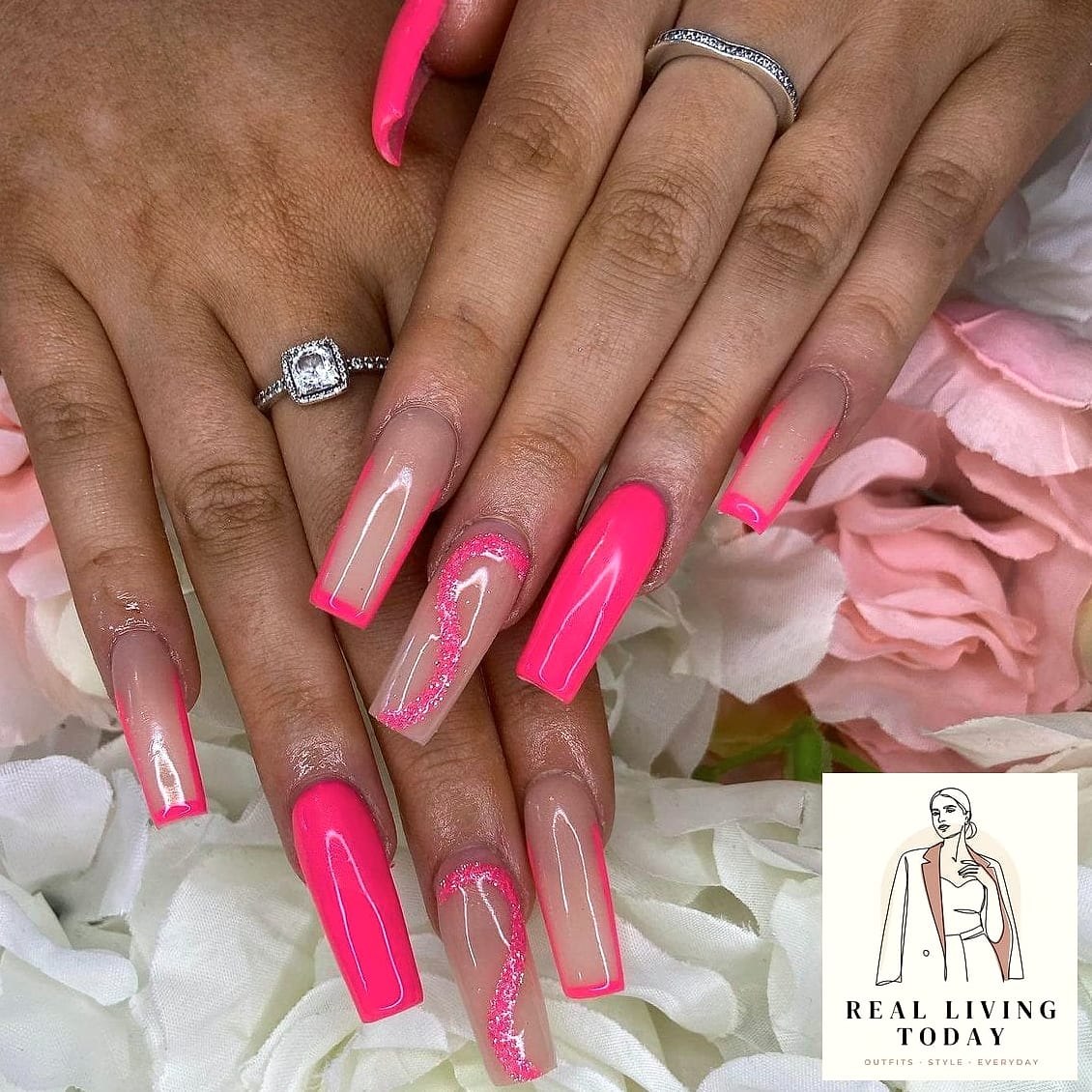 25 Pink Nail Ideas for Every Mood and Skill Level — Your Next Manicure Is Here 20 Neon Pink Nails for Summer