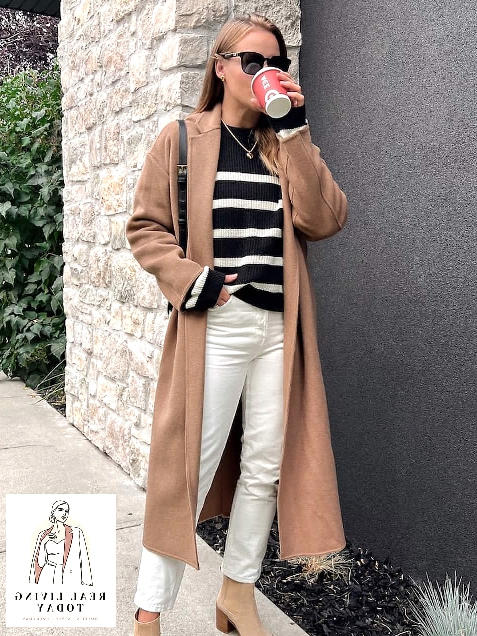 26 Coffee Date Outfit That Actually Look Amazing 12 Neutral Tone Monochrome Set