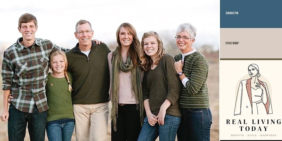 22 Fall Family Photo Color Schemes That Are Easy to Copy and Look Beautiful 8 Olive and Tan