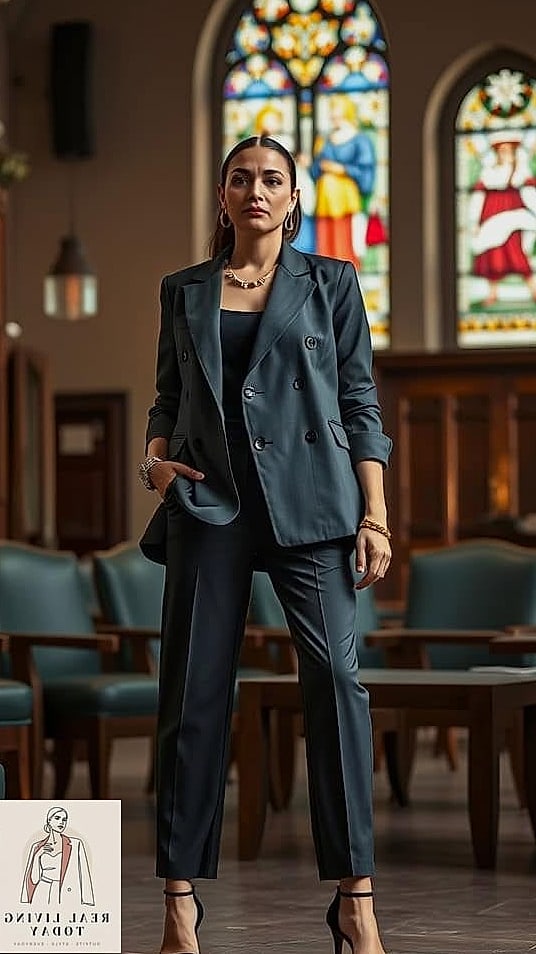 28 Church Outfit That Look Effortlessly Chic 22 The Oversized Blazer as a Dress