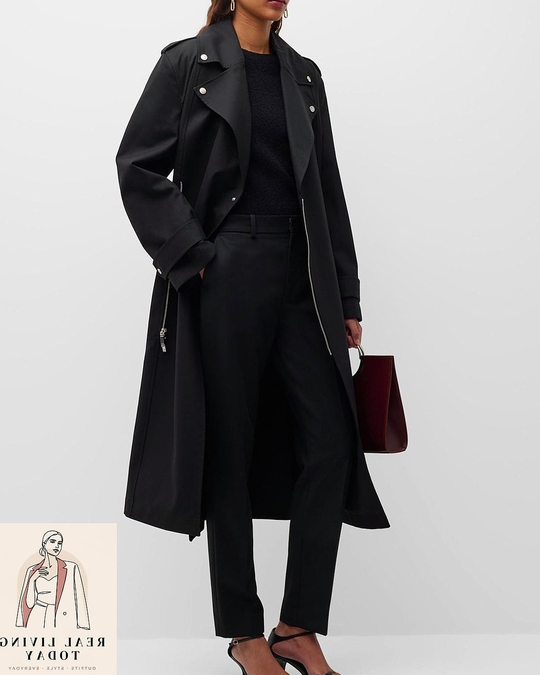 22 Trench Coat Outfit Worth Pinning Immediately 4 Oversized Trench With Biker Shorts