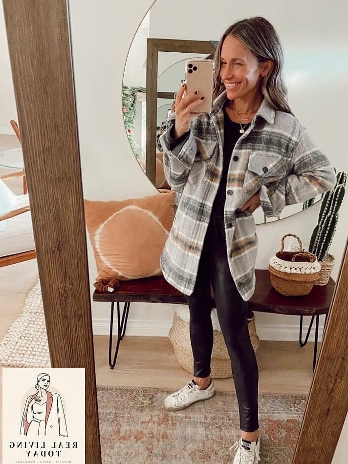 Plaid Shacket and Leggings