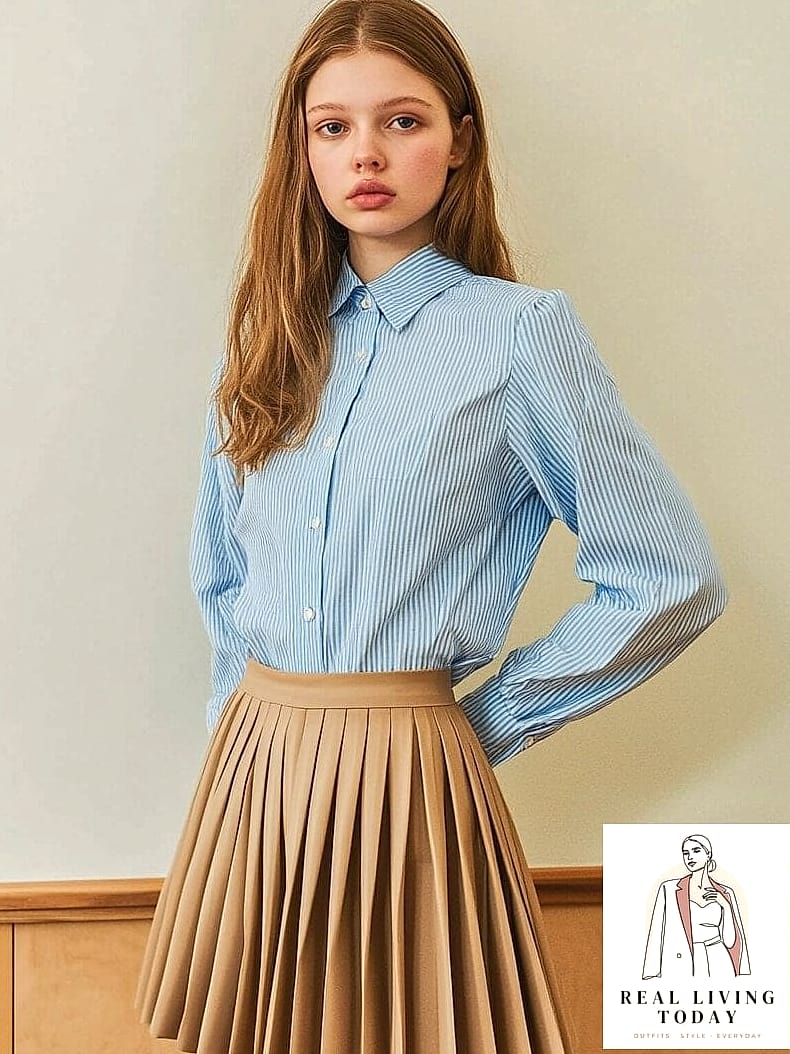 23 Short Skirt Outfits to Copy Right Now 4 Pleated Mini Skirt with a Cropped Cardigan