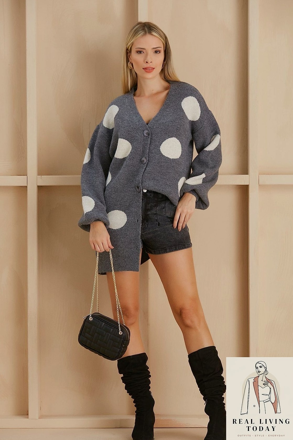 28 Polka Dot Outfit Trend Going Viral Right Now 11 Polka Dot Cardigan Over a Slip Dress