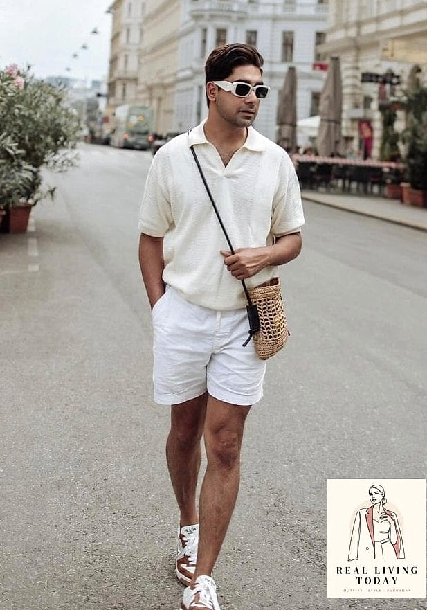 Preppy White Shorts and Polo Combo