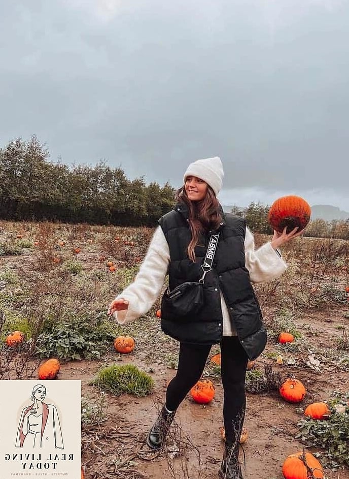 22 Cute Pumpkin Patch Outfit Ideas That Are Cozy and So Instagram-Worthy 22 The Puffer Vest Layer