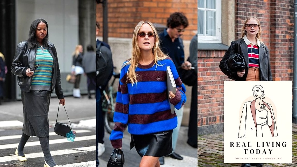 Rugby Shirt with a Leather Skirt