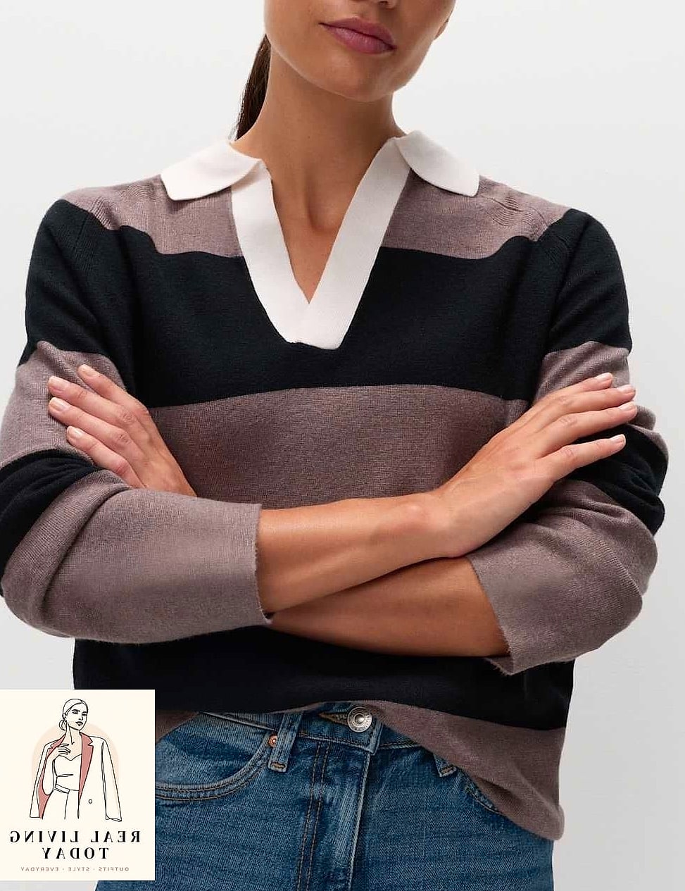 Rugby Shirt with a Corset Top Underneath