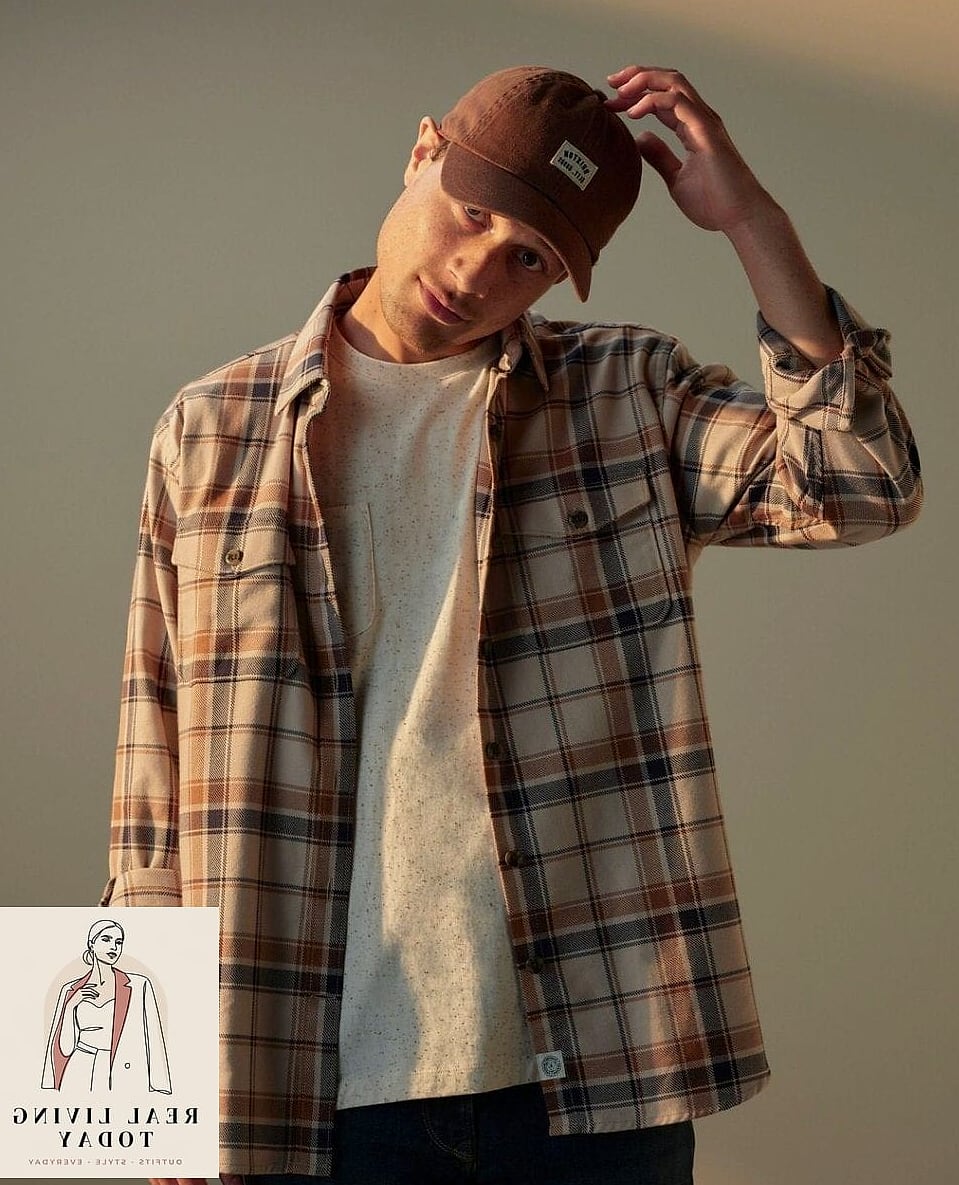Rugby Shirt with Neutral Tones and Gold Jewelry for an Elevated Casual Look