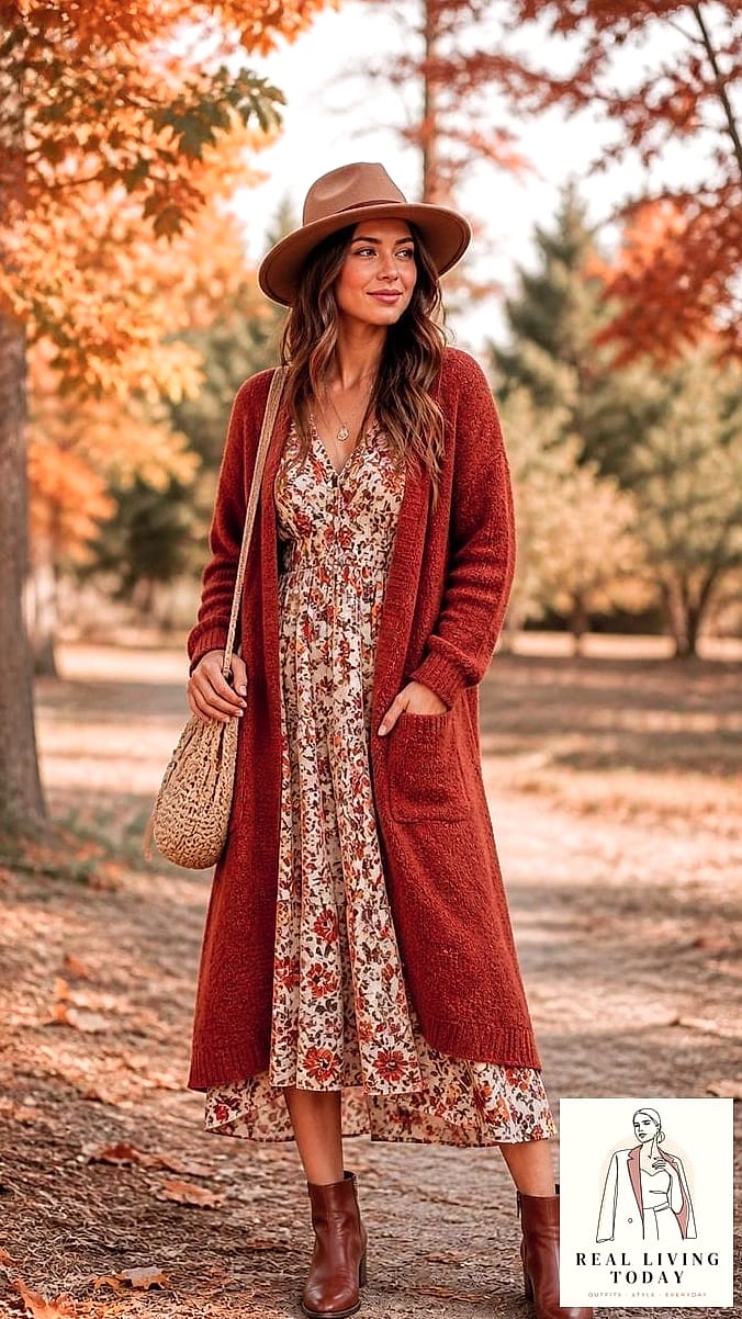 23 Womens Autumn Outfit That Are Going Viral on Pinterest 22 The Rust Colored Knit Set