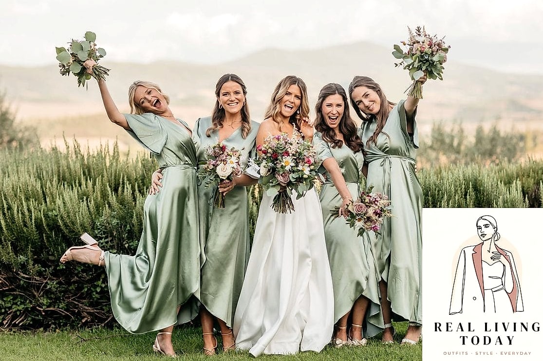 30 Dresses For A Fall Wedding As A Guest That Are Going Viral on Pinterest 25 Sage Green Satin Slip Dress