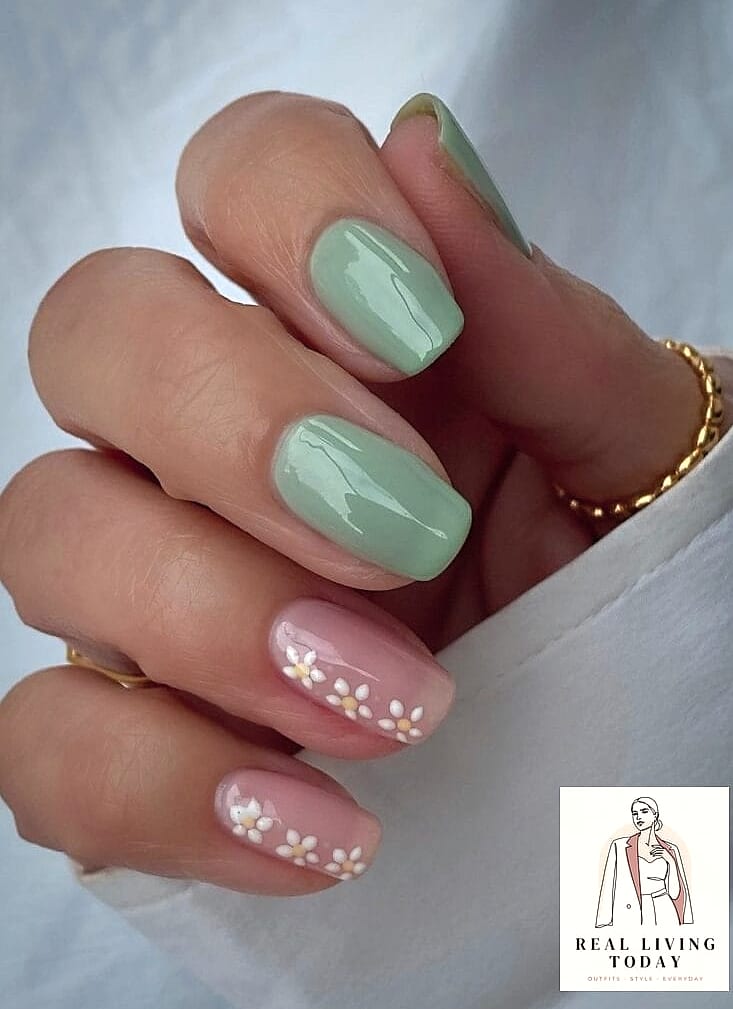 Sage Green with Baby's Breath Florals