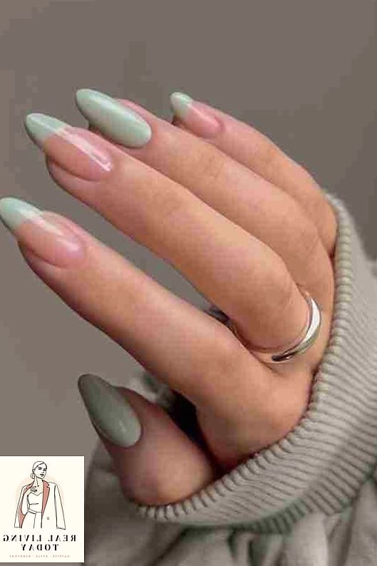 Sage Green Milky Base with Sage Tips