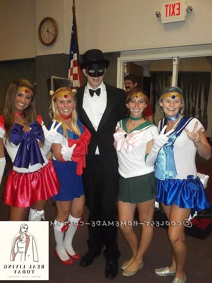 28 Trendy Group Halloween Costume Ideas for Women That Will Win Every Party 14 Sailor Moon Scouts