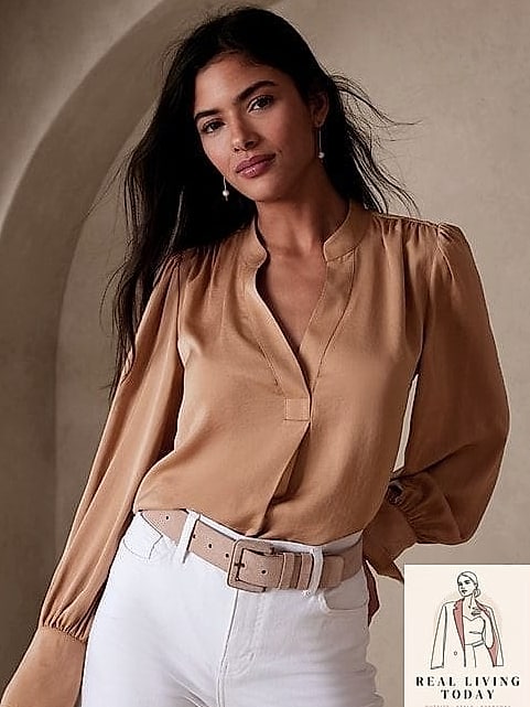 25 Fall Date Night Outfits for 2026 That Are Romantic and Incredibly Chic 20 Sheer Blouse Layered Over a Cami