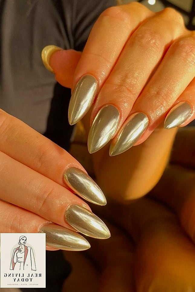 25 Fall Chrome Nail Ideas So Good They're Worth Every Penny at the Salon 10 Silver Chrome for a Cool-Toned Twist