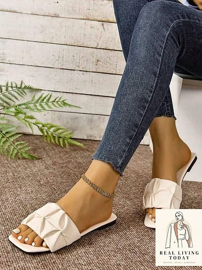 25 Sporty Chic Outfit Ideas That Look Effortlessly Put-Together 23 Sporty Sandals With a Slip Dress