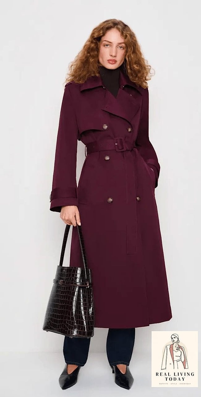 Structured Trench Coat Over a Simple Sheath Dress