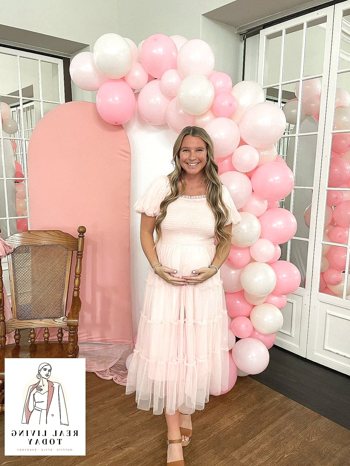 25 Chic Baby Shower Outfits for Guests That Are Totally On-Trend Right Now 19 The Tiered Dress