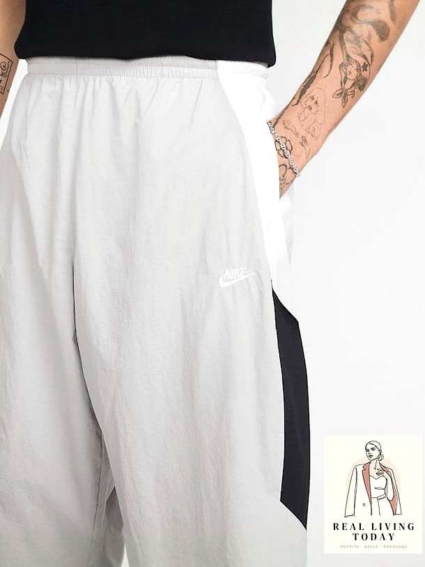28 Track Pants Outfit You'll Want to Wear on Repeat 21 Track Pants and an Oversized Denim Jacket