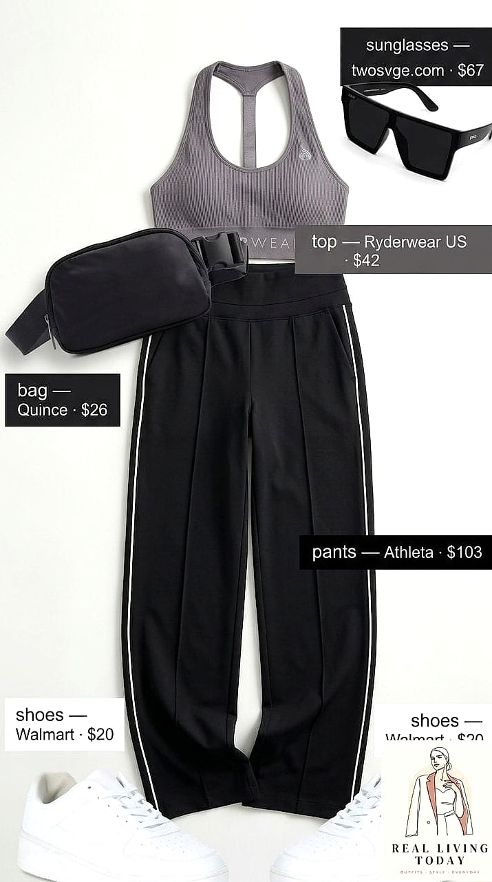 28 Track Pants Outfit You'll Want to Wear on Repeat 26 Track Pants and a Halter Top