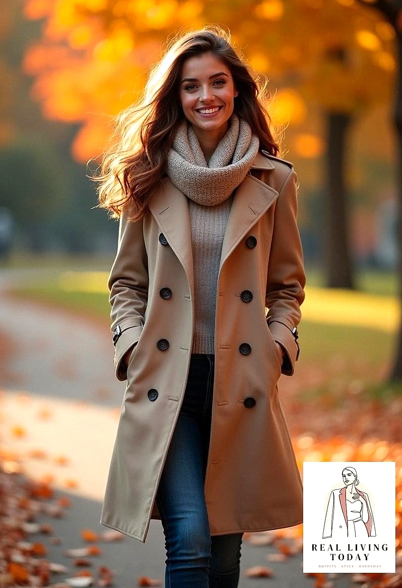 23 Womens Autumn Outfit That Are Going Viral on Pinterest 4 The Trench Coat Over Everything Look