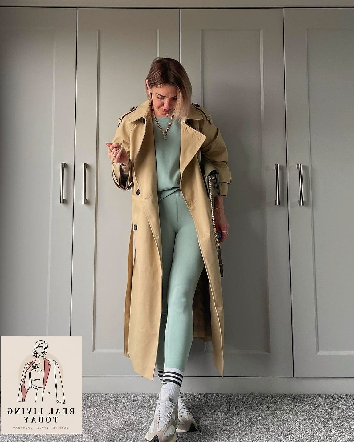 Trench Coat and Leggings for Rainy Days