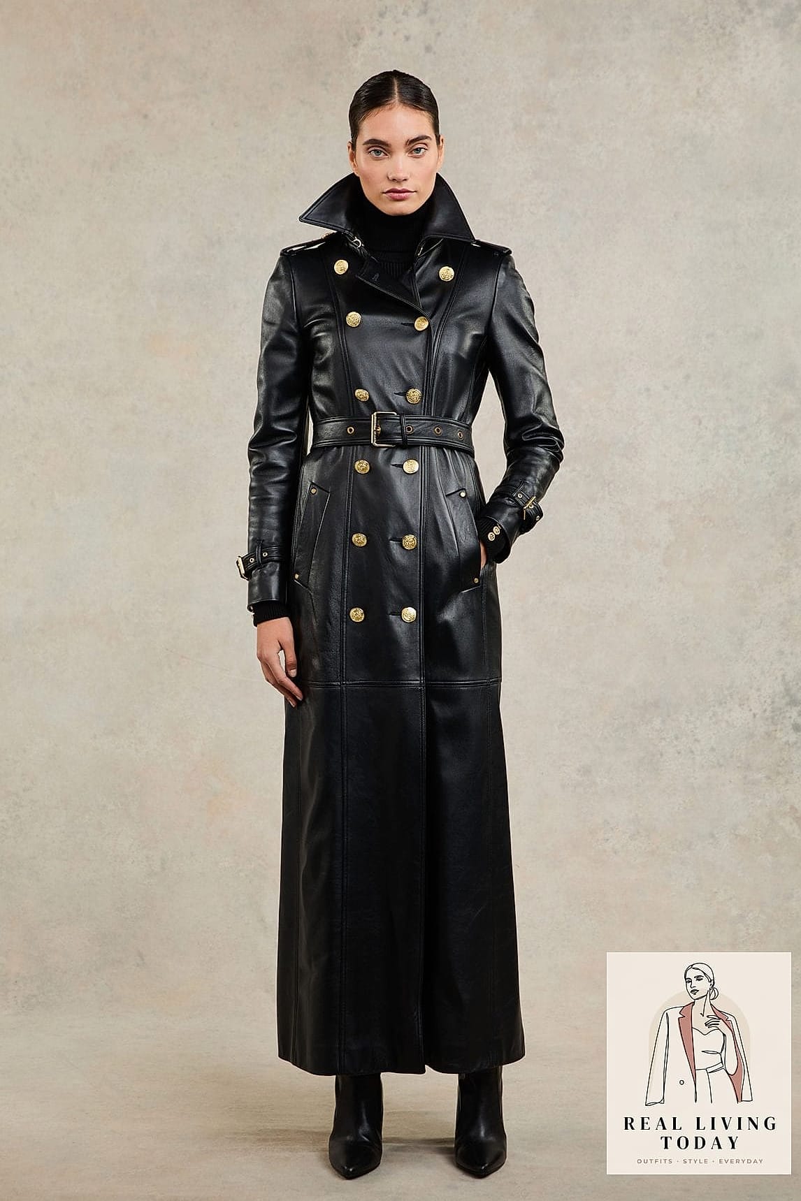 24 Leather Jacket Outfit You'll Want to Wear on Repeat 21 Trench Coat Underneath a Leather Jacket
