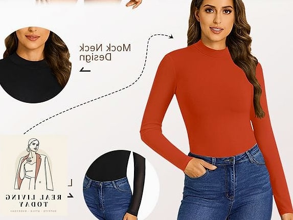 25 Fall Date Night Outfits for 2026 That Are Romantic and Incredibly Chic 24 Turtleneck Bodysuit and High-Waisted Jeans