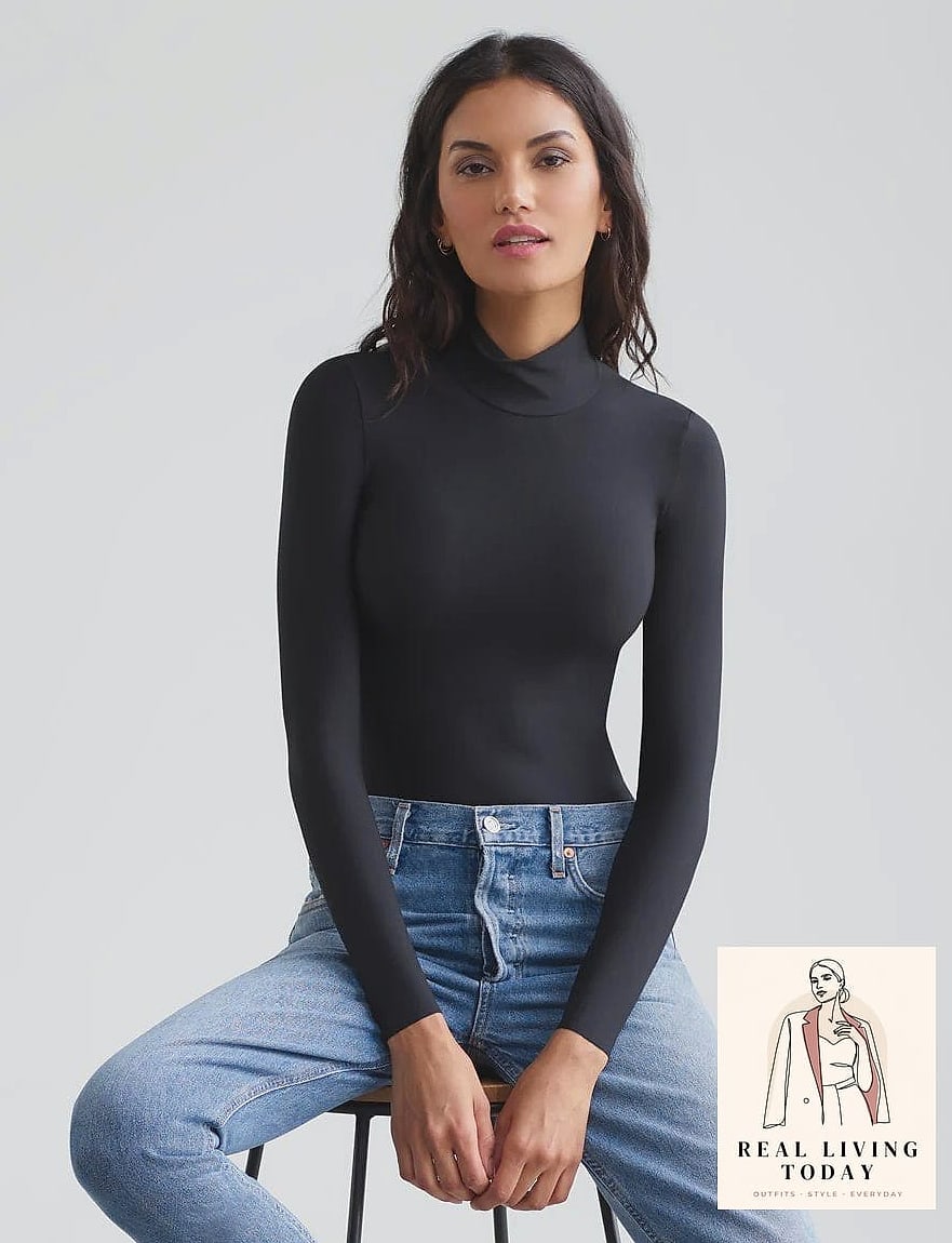 The Turtleneck Bodysuit and Midi Slip Skirt