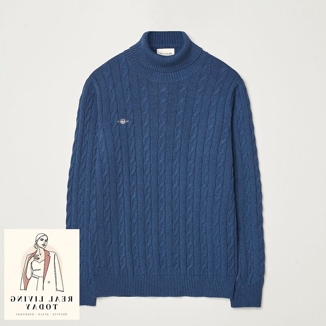 30 Dark Blue Jeans Outfit That Actually Look Amazing 6 Turtleneck and Knee-High Boots