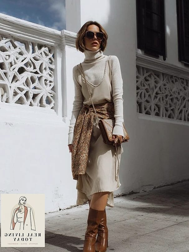 Turtleneck Layered Underneath