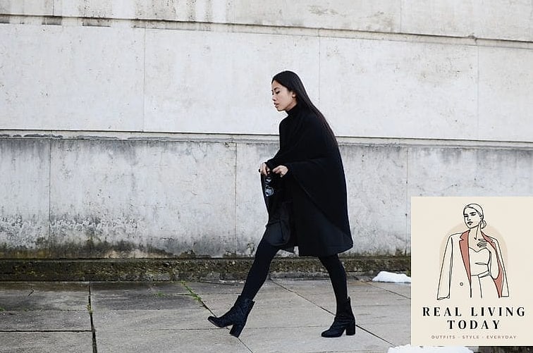 Turtleneck and Midi Skirt Layering