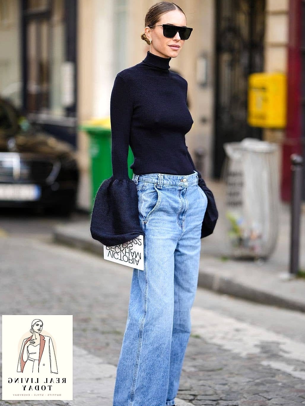 28 Edgy Work Outfits You'll Want to Wear on Repeat 3 Turtleneck and Trouser Combo in All Black
