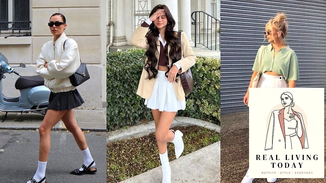 23 Tennis Skirt Outfit That Are Going Viral on Pinterest 19 Two-Tone Tennis Skirt Trend