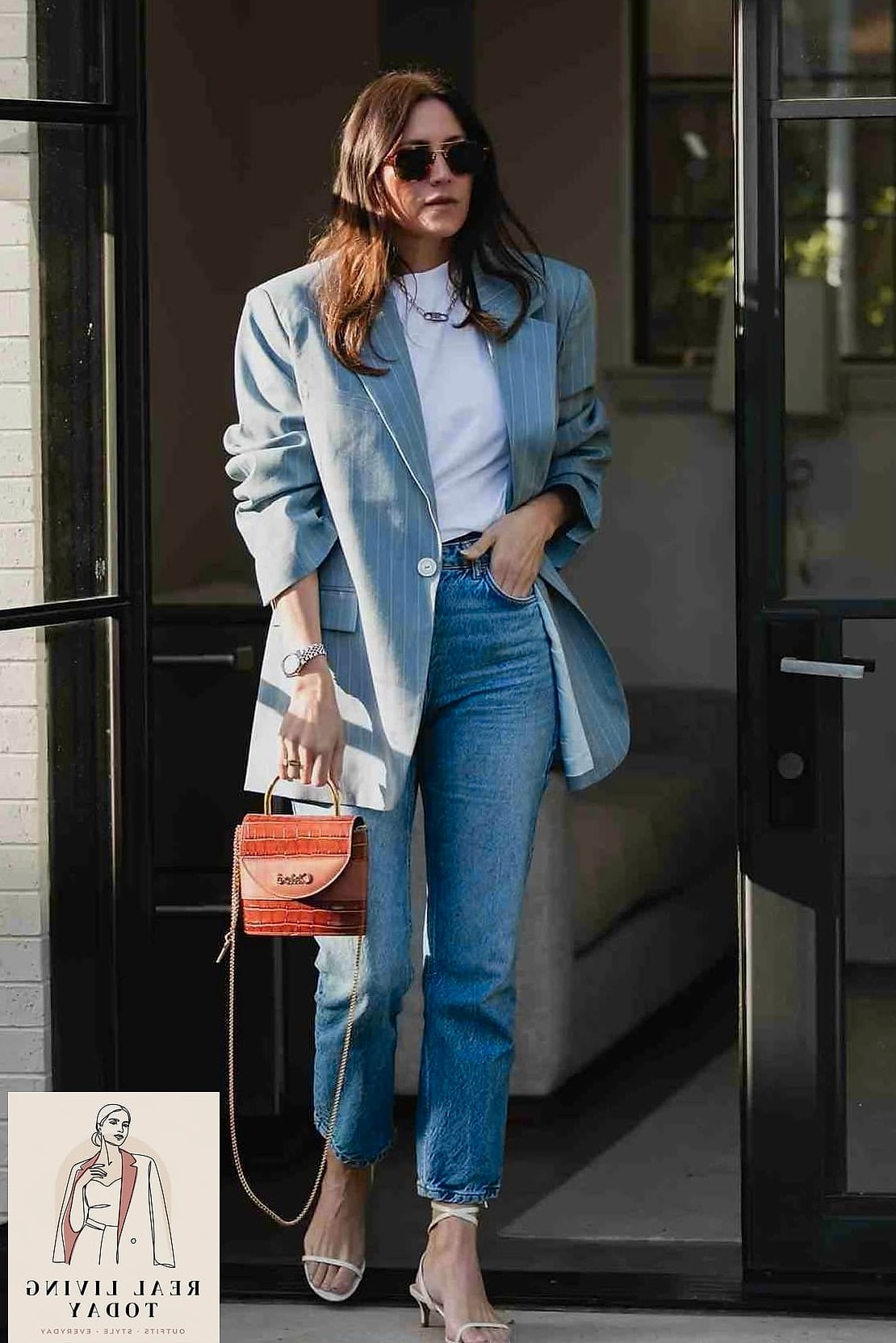 24 White Tee Outfit Worth Pinning Immediately 3 White Tee Under a Blazer